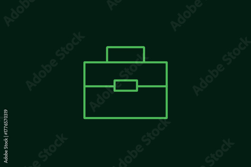 briefcase illustration in flat style design. Vector illustration.	
