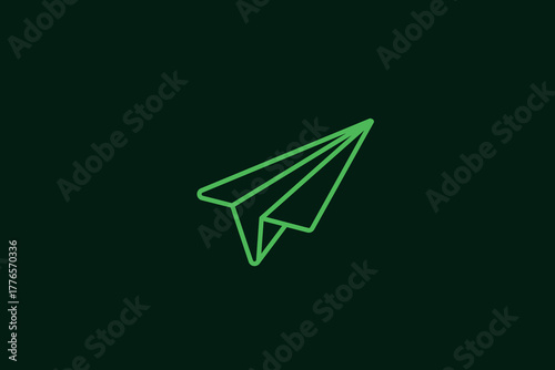 paper plane illustration in flat style design. Vector illustration.	