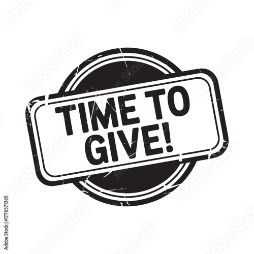 Time to give stamp graphic with grunge texture