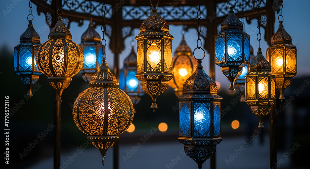 Fototapeta premium lamps in the night