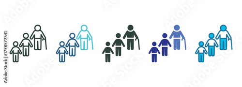 Generation Icon Set Multiple Style Of