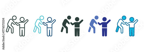 Caregiver Icon Set Multiple Style Of