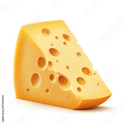 Wallpaper Mural Sleek and Simple of a Cheese Wedge as a Savory Snack Food Icon or Symbol on a Clean White Background  This Graphic Design Element Can Be Used for Food Cuisine or Culinary Concepts Torontodigital.ca