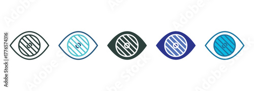 Vision Loss Icon Set Multiple Style Of