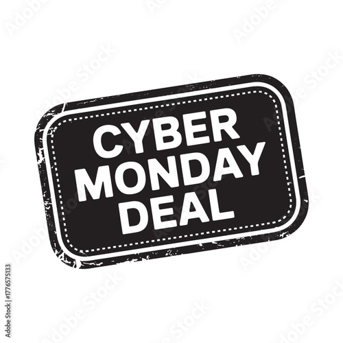 Cyber monday deal stamp with distressed texture