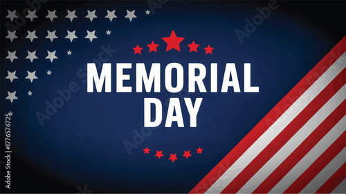 Memorial Day Graphic with Stars and Stripes and a Simple Message america holiday