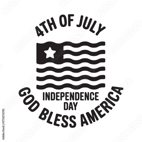 Fourth of july independence day god bless america american flag emblem