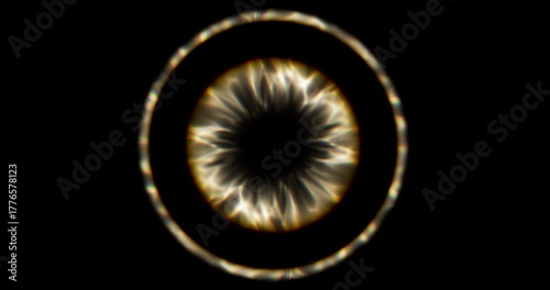 chroma energy circle effect on black background