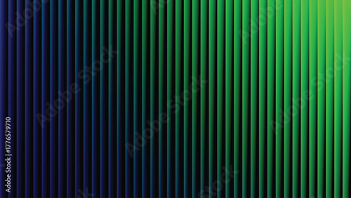 Deep blue indigo green abstract parallel vertical lines structured gradient background template