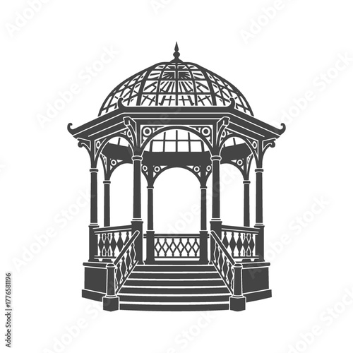 Gazebo Silhouette Design Illustration