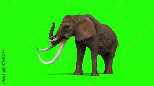 3d Illustration of The Majestic Wild Elephant in Motion