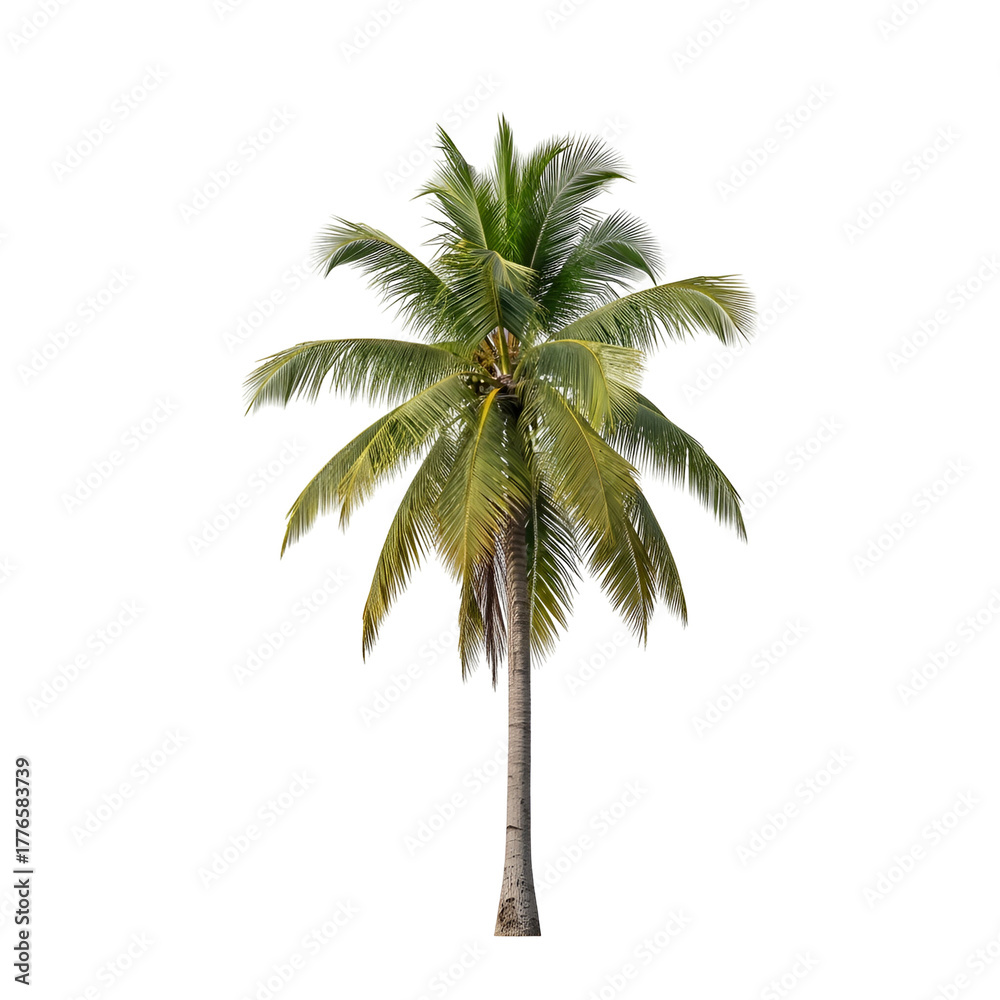 Obraz premium Coconut palm tree isolated on transparent background