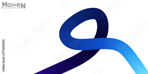 Modern abstract gradient ribbon background for creative web design concept