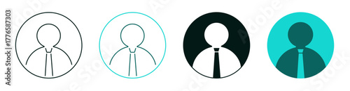 Brand Persona icon set. Business or Marketing concept. Line, solid color or black heart logo for web or UI. Editable vector stroke illustration. Symbol for apps or digital platforms.