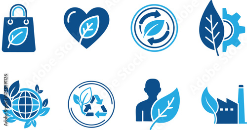 Eco fair trade filled business icon