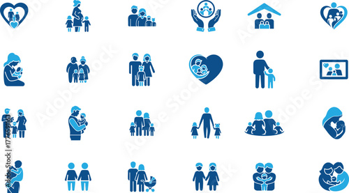 Family filled icon for community care
