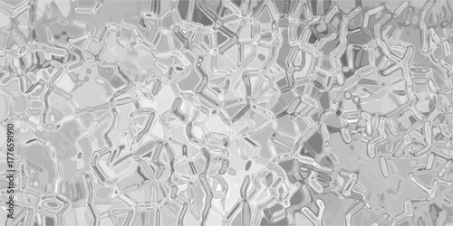 Abstract grayscale geometric pattern with sharp edges and crystalline texture resembling ice formations or fractured glass, creating a complex and detailed background