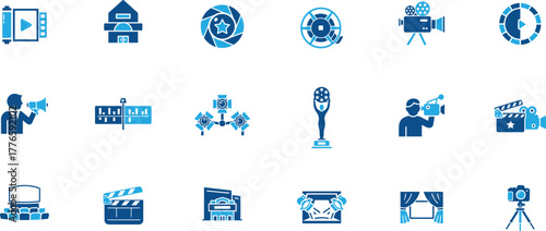 Film icon for media creative industry