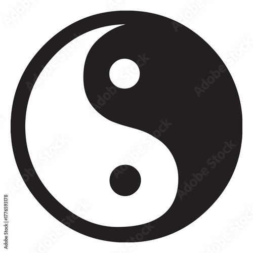 Yin Yang balance symbol vector