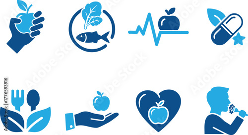 Healthy nutrition icon for wellness food , healthy, nutrition, icon, wellness, food, diet, organic, eating, vitamins, modern, vector, graphic,