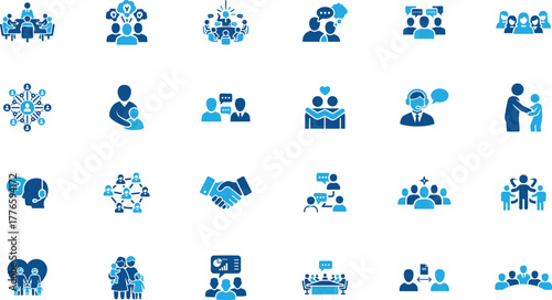 Human interaction icon for communication design