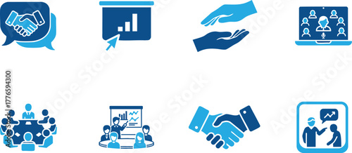 Human interaction icon for social connection