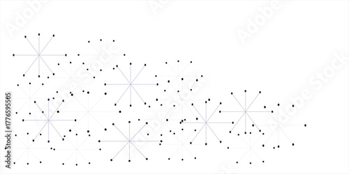 Minimalistic design with connecting the dots and lines. Abstract geometric background of science and technology concept. Seamless geometric polygonal repeatable pattern swatch background, 