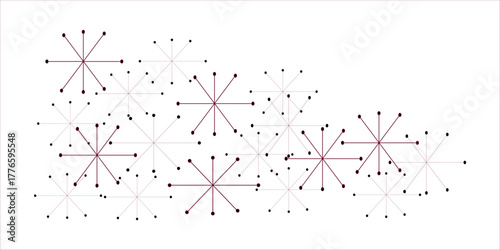 Abstract geometric background with connecting dots and lines with low poly triangle shapes. Polygonal Mesh Background Vector design digital technology concept Global network connection data structure.