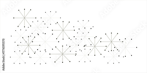 Minimalistic design with connecting the dots and lines. Abstract geometric background of science and technology concept. Seamless geometric polygonal repeatable pattern swatch background, 