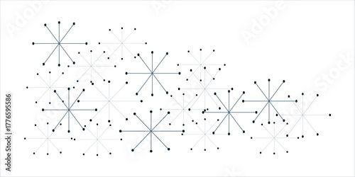 Abstract geometric background with connecting dots and lines with low poly triangle shapes. Polygonal Mesh Background Vector design digital technology concept Global network connection data structure.