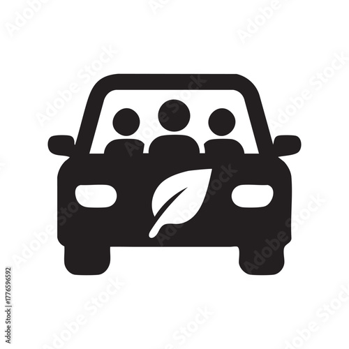 Modern carpooling icon vector design