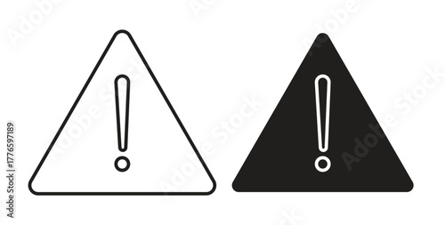 Alert icons set isolated on white background flat vector illustration.