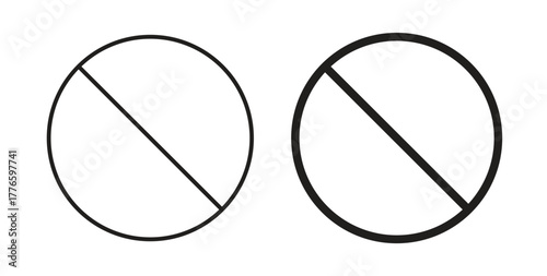 Blocked icons set isolated on white background flat vector illustration.