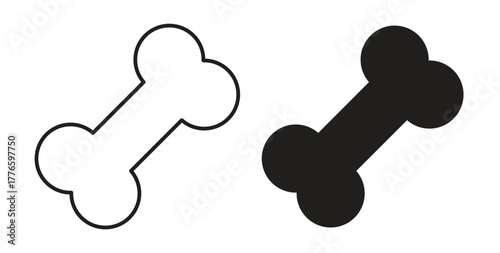 Bone icons set isolated on white background flat vector illustration.