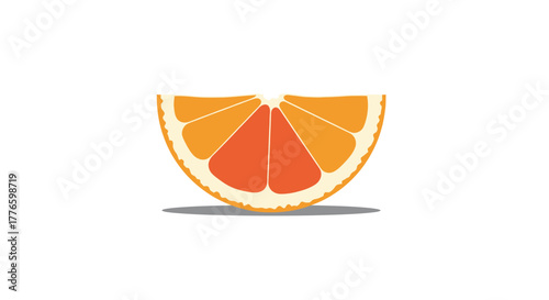 Vibrant orange slice showcasing juicy segments and refreshing citrus flavors.