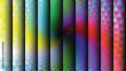 Mesmerizing Waves of Color Blending Through Geometric Patterns and Light to Create a Hypnotic Abstract Vision