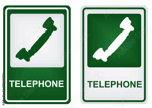 Retro telephone sign. vector illustration	

