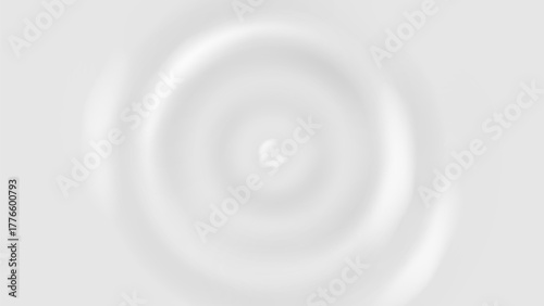 Milk or cream wave white background. 3d top liquid yogurt splash effect. Abstract ripple pattern with creme swirl on surface. Shampoo puddle motion graphic. Circular sound. Smooth dairy product flow
