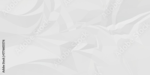 Crumple crushed aged white obsolete rumple craft design. wrinkle ripped creased white crumple aged closeup recycled document grunge paper background.	