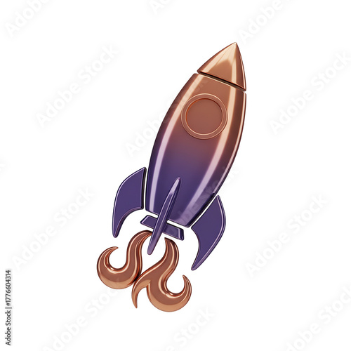 Boldly launch your innovative startup into orbit with this sleek, modern rocket design, a symbol of ambition, growth, and reaching new heights in the business world, perfect for marketing campaigns
