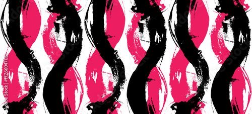 Seamless abstract brush pattern in vector. Doodle pattern design