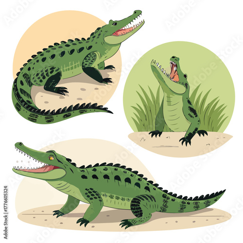 american alligator  icon sheet