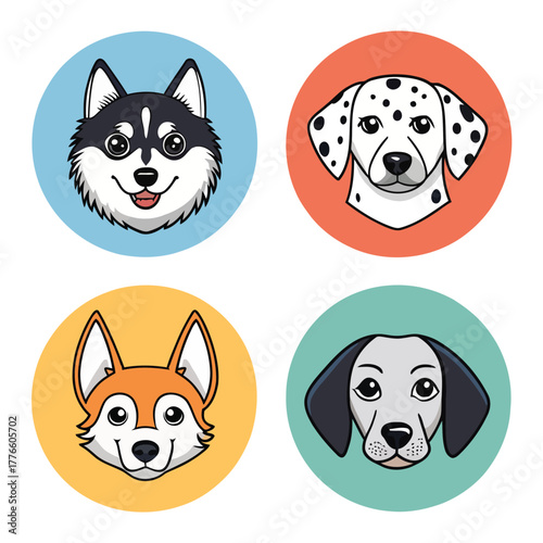 icon sheet of unique dogs 