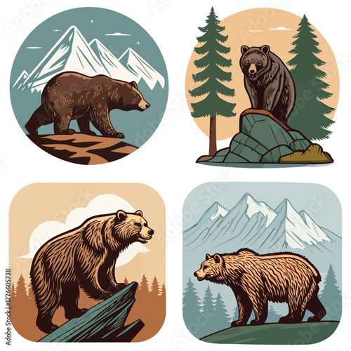  grizzly bear icon sheet