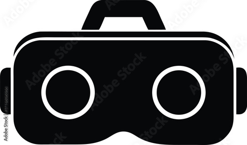 3d VR Headset illustration. Vector Virtual Reality technology digital glasses.