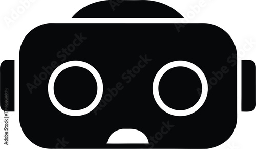 3d VR Headset illustration. Vector Virtual Reality technology digital glasses.