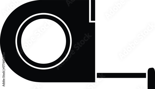 Steel Tape Measure Silhouette