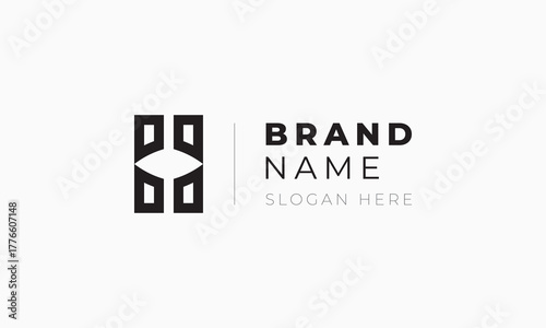 Letters BH Real Estate Logo Template 