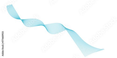 Abstract wave element for design. Digital frequency track equalizer. Stylized line art background