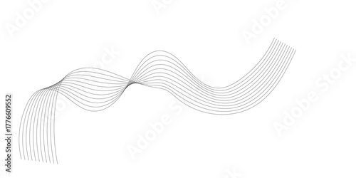 Abstract wave element for design. Digital frequency track equalizer. Stylized line art background